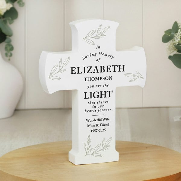 Personalised Memento Company Personalised In Loving Memory Cross Ornament