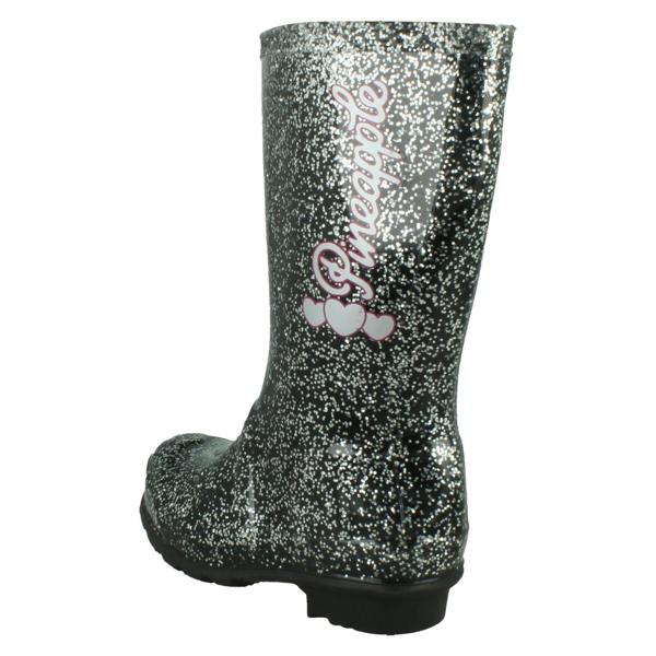 Pineapple Girls Pineapple Wellington Boots With Glitter Detailing X1275