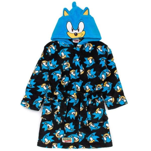 Sonic The Hedgehog Childrens/Kids Dressing Gown - Black/Blue