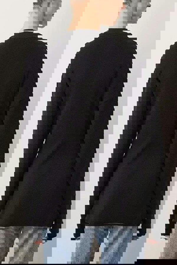 WOVCOR V-Neck Mercerized Look Premium Yarn Knit Cardigan