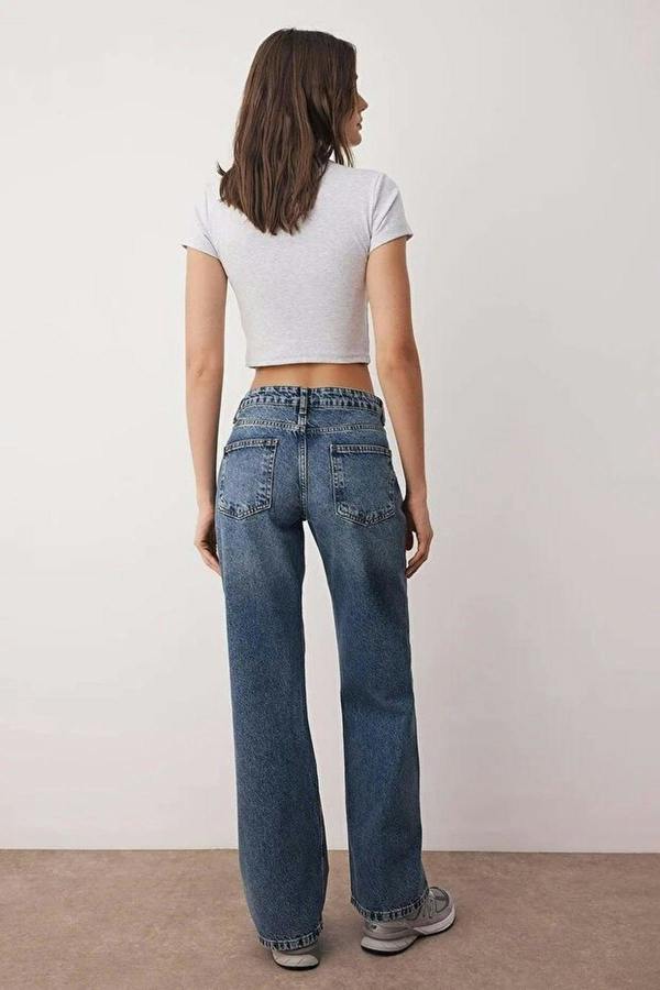 WOVCOR Low Waist Wide Leg Jeans