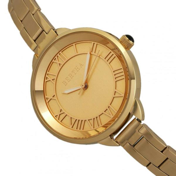 Bertha Madison Sunray Dial Bracelet Watch - Gold - BTHBR6702
