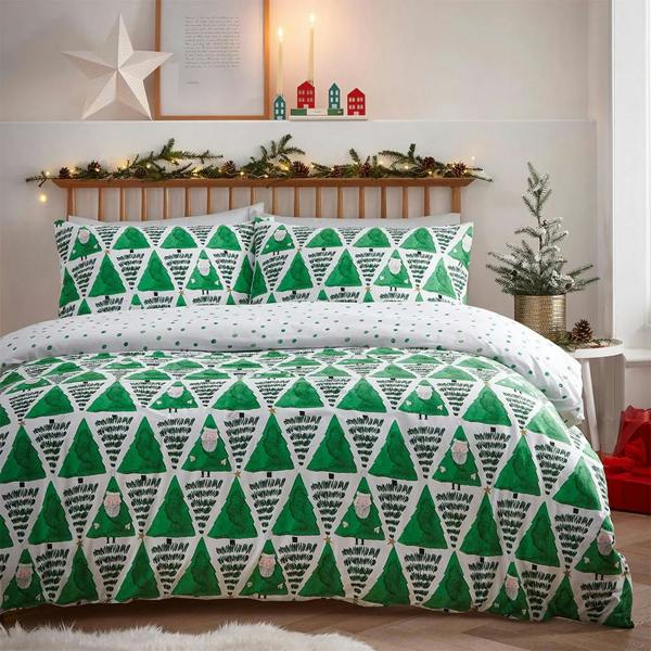 Furn Hide + Seek Santa Claus Duvet Cover Set - Green - 