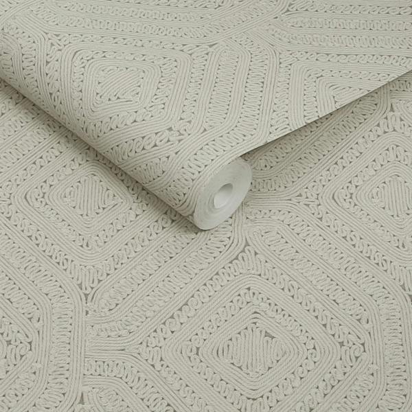 Abigail Ahern Artisan Weave Wallpaper | Cream