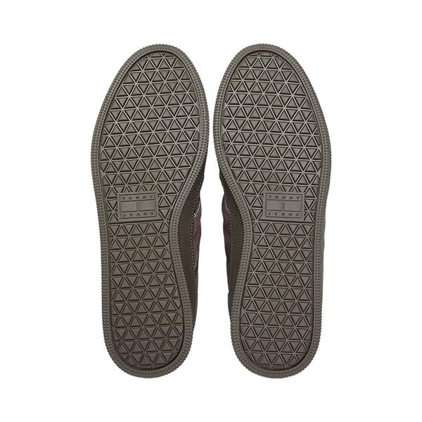 Tommy Jeans Mens Greenwich Stripe Suede Trainers - Washed Black - 