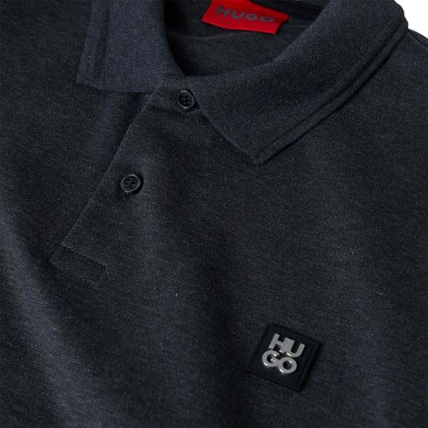 Hugo Mens Dinote Collared Polo Shirt - Medium Grey - 