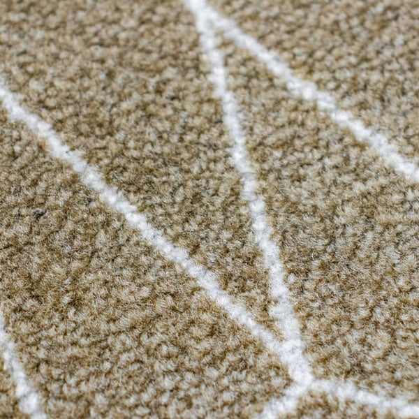 JVL Mega Mat Machine Washable Entrance Runner and Doormat Set, Brown Geo