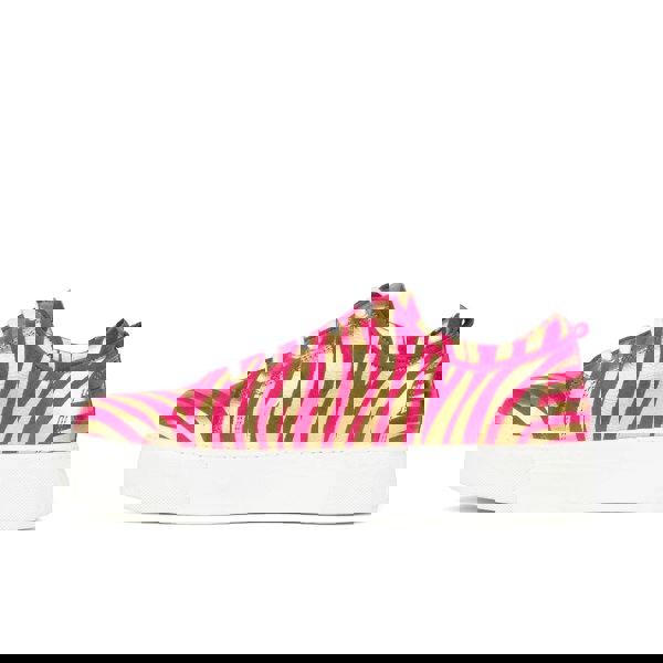 Embassy London Camila - Pink & Gold - Women’s Chunky Leather Platform Trainer