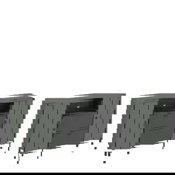 Furniture To Go Arundel TV Cabinet 2 Door 2 Drawer 173cm wide 65cm High in Green/Grey