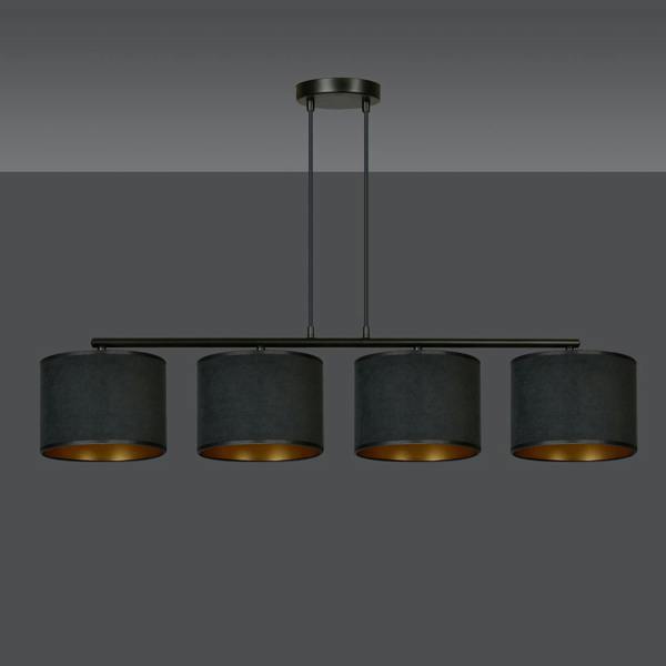 Emibig HILDE Pendant lamp 4 x E27 Black with Black Shade