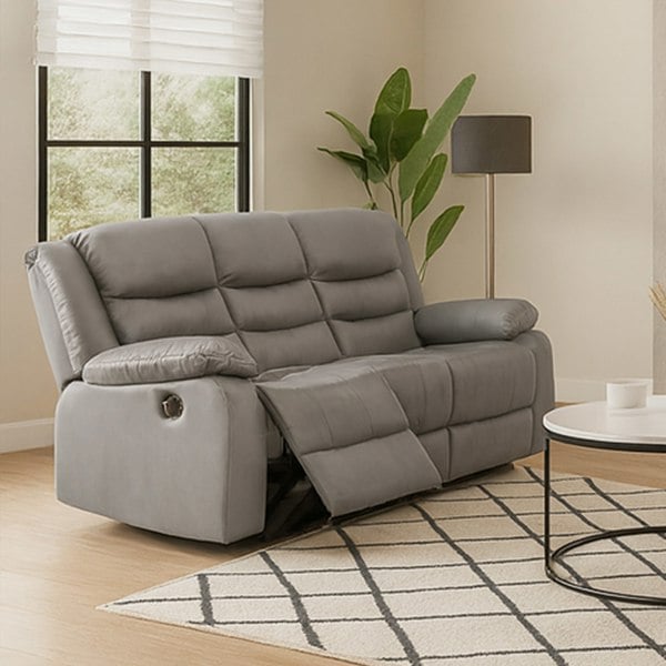 Furnishings For Less Venice Leather Reclining 3 Seater Sofa