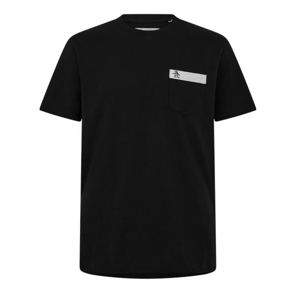 Original Penguin Mens Logo Chest Pocket T-Shirt - Black - 