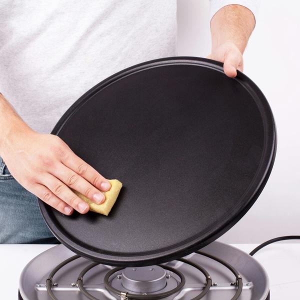 Duronic PM152 Electric Crepe & Pancake Maker 37cm Non Stick Removable Hot Plate with Utensils for Omelettes