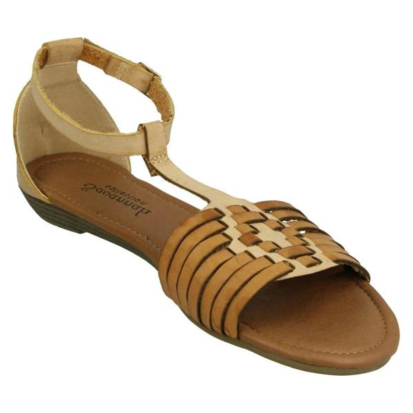 Savannah Ladies Savannah T-Bar Weave Sandals