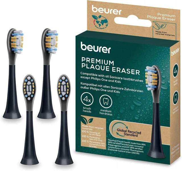 Beurer Sonic Toothbrush Spare Heads - Plaque Eraser 4pc