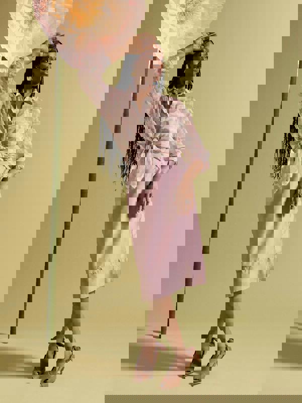 GWD Organza Orchid Pink Midi Skirt