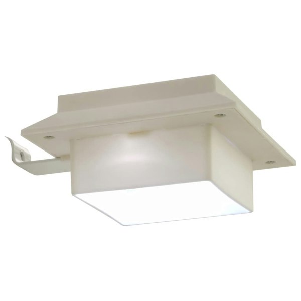 Berkfield Outdoor Solar Lamps 6 pcs LED Square 12 cm White