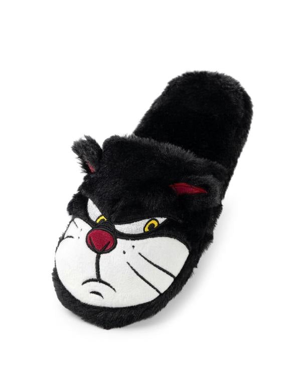 Disney Womens Black Cinderella Mule Slippers