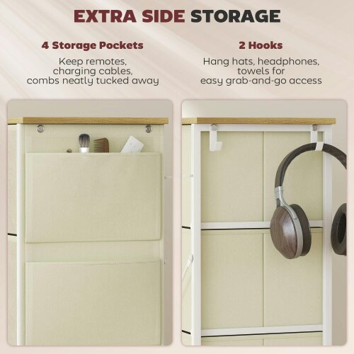Wyld Haus Docone Livi Fabric And Metal Beige 8 Drawer Storage Chest