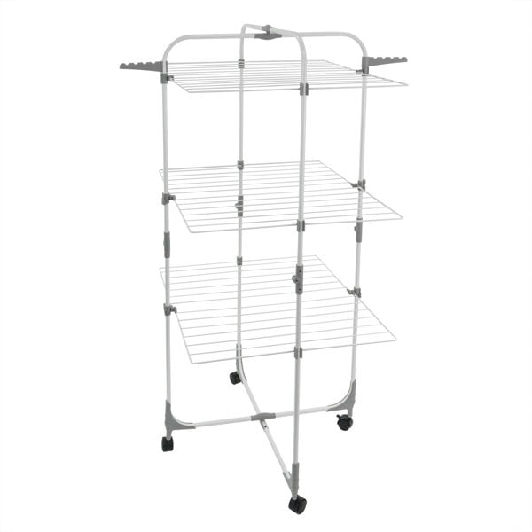 JVL Foldable 3 Tier Drying Rack, White