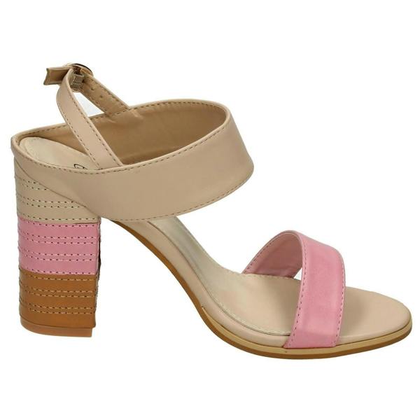 Spot On Ladies Spot On High Stitched Heel Mule Sandals