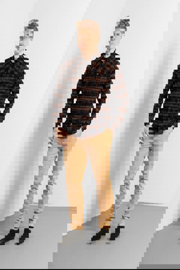 ENORSIA Mens Front Yoke LS Oxford Shirt