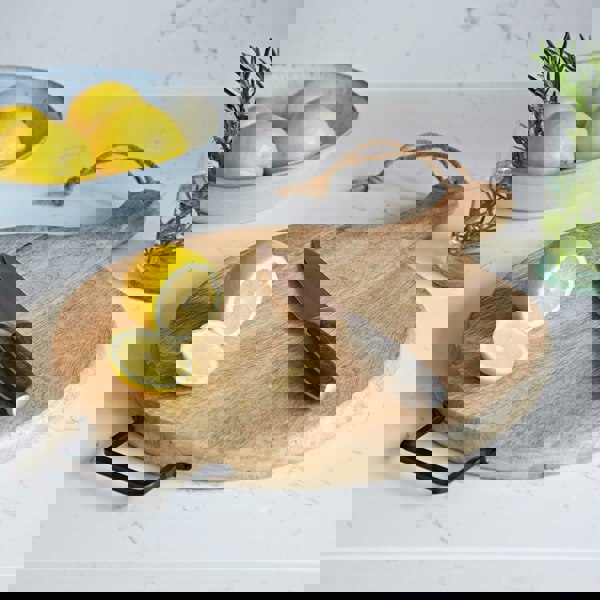 Paper High Natural Mango Wood Round Chopping Board