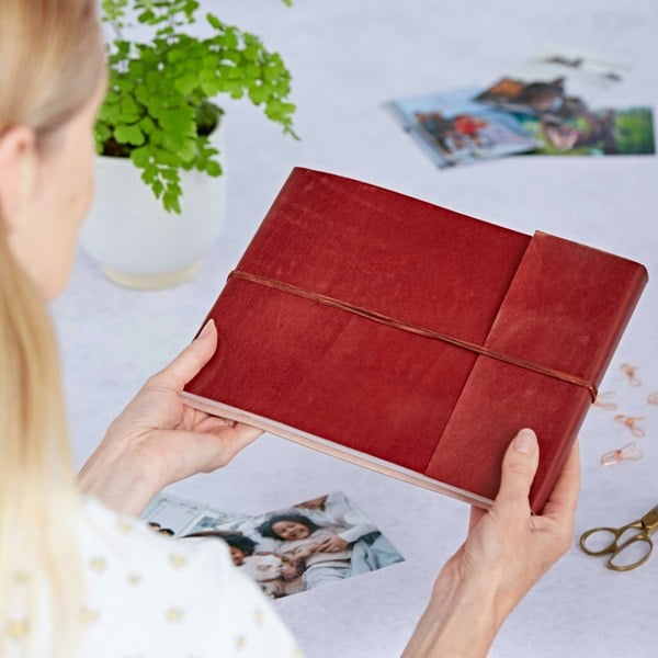 Paper High Distressed Leather Photo Album