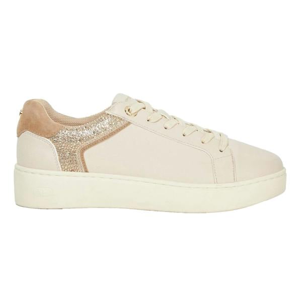 Dune London Womens/Ladies Elli Leather Platform Shoes - Cream - 