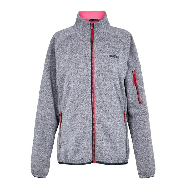 Regatta Womens/Ladies Ravenhill Full Zip Fleece Top - White/Flamingo Pink - 