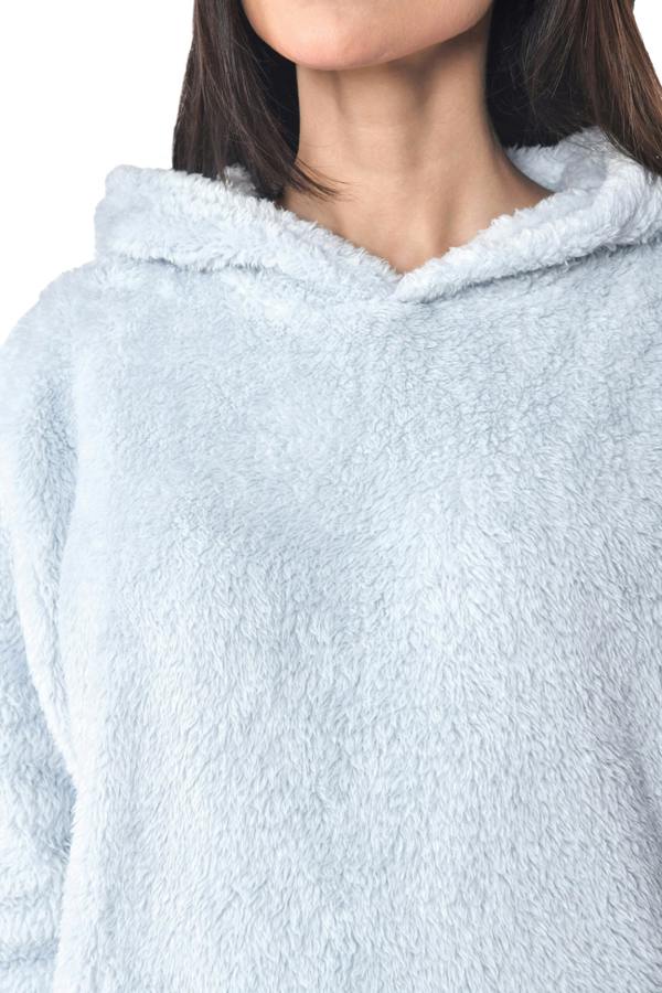 Smart Living Women's Teddy Fleece Hoodie - Baby Blue
