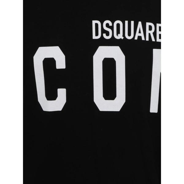 DSquared2 Unisex Adult Cool Large Icon Logo T-Shirt - Black/White - 