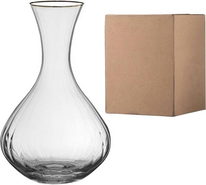 Mirage Gold Wine Carafe Crystal Glass Wine Decanter - 1500ml
