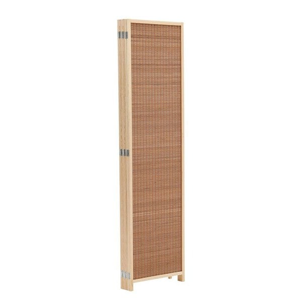 Brown Bamboo Woven 6-Panel Folding Room Divider Room Dividers Living and Home