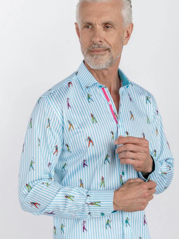 CL2619 STRIPE GOLFER - Claudio Lugli Shirts