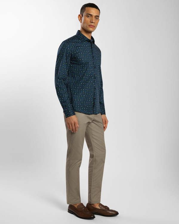 Steel & Jelly Limited Edition Abstract Spot Print Stretch Shirt