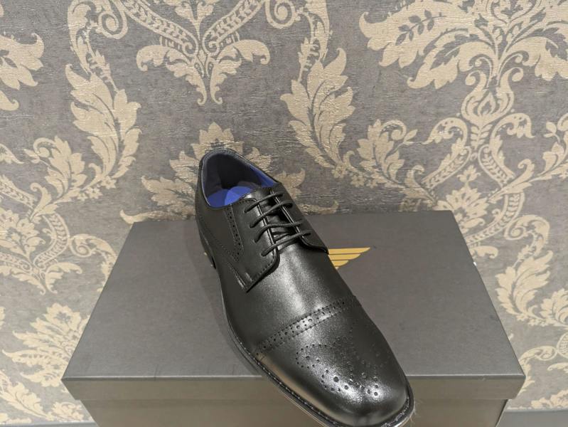 Roberto Giovani Eton Brogue Shoes - Black