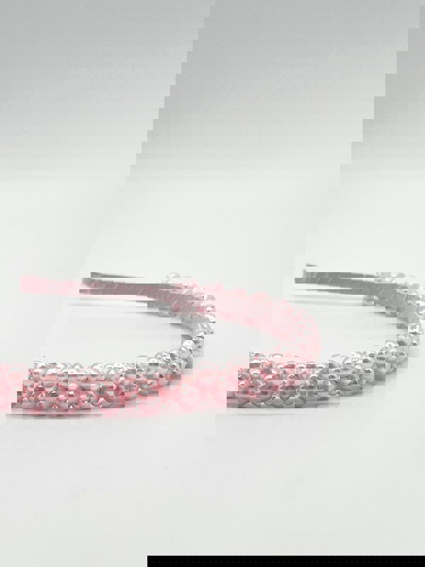 SVNX Minimal Pearl Headband In Pink