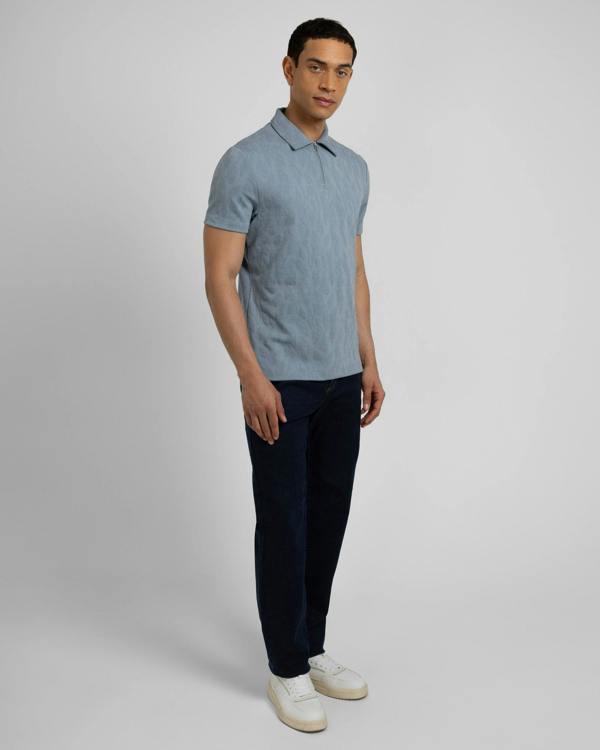 Steel & Jelly Norwood - Leaf Textured Polo Shirt