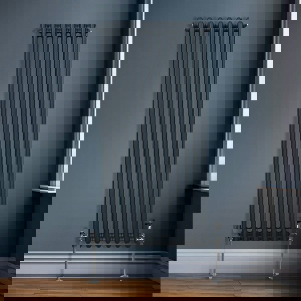 Monstershop Traditional 2 Column Radiator - 1500 x 562mm - Anthracite Grey