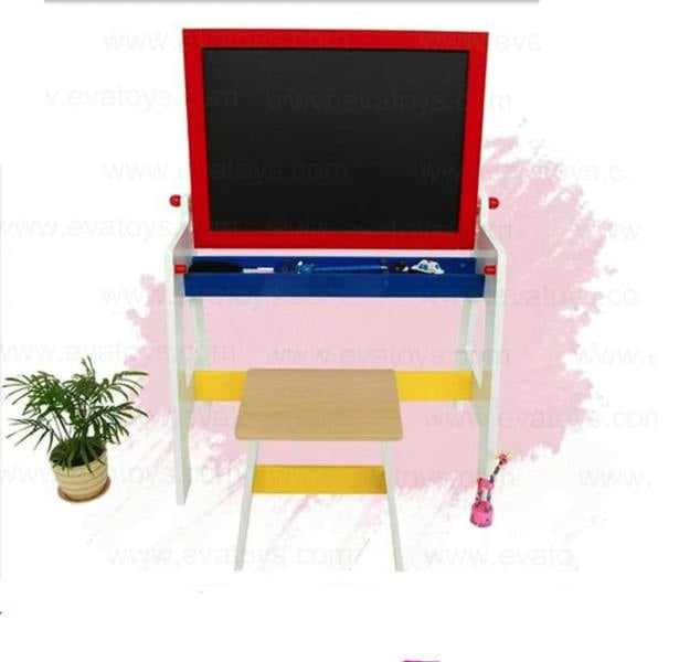 HYGRAD BUILT TO SURVIVE Kids Study Table 2 in 1 Blackboard + Drawing Table & Chair Set For Xmas Birthday