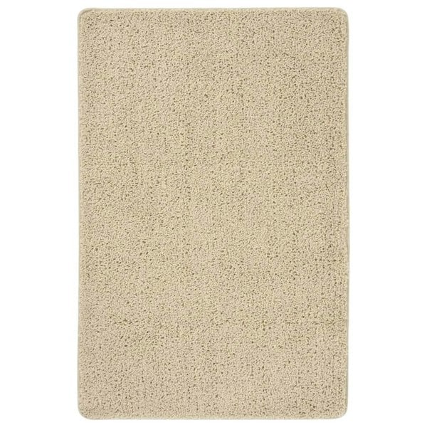 Berkfield Shaggy Rug Cream 200x290 cm Anti Slip