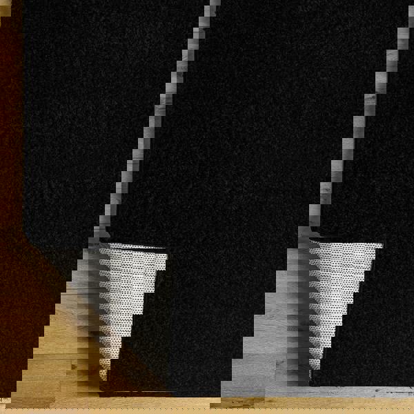 Livabliss Moda Shag-Solid Color Black Plush Soft Pile Rug