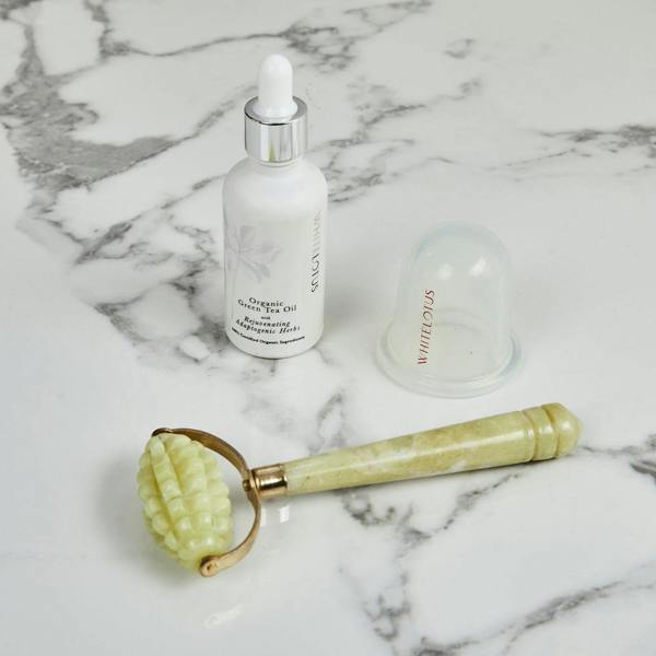 White Lotus Beauty Jade Roller Stretch Mark & Cellulite Kit