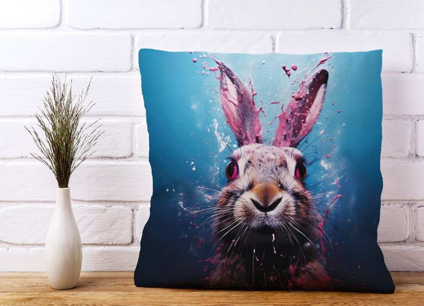 Warren Reed Rabbit Face Splashart Cushions