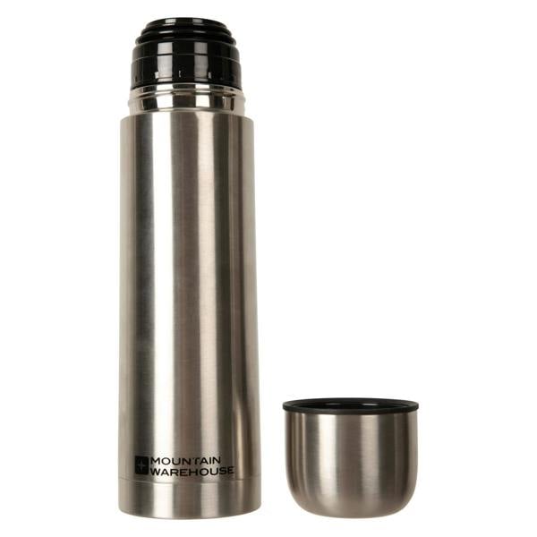 Mountain Warehouse Logo Stainless Steel 500ml Flask - Silver - 