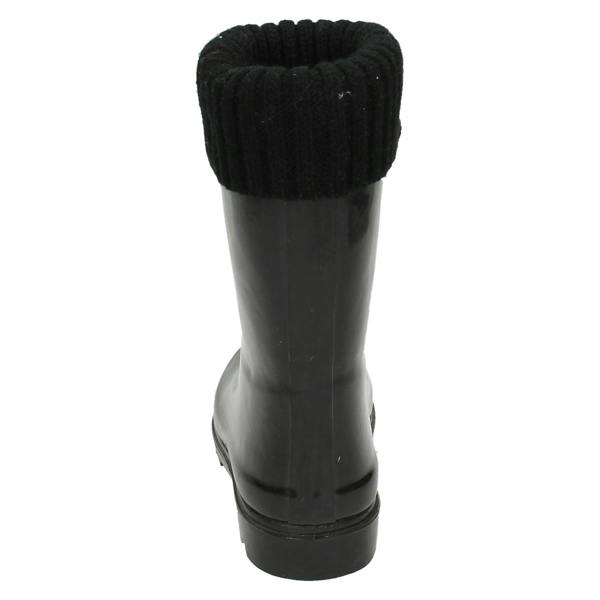 Spot On Girls Spot On Knitted Collar Wellington Boots