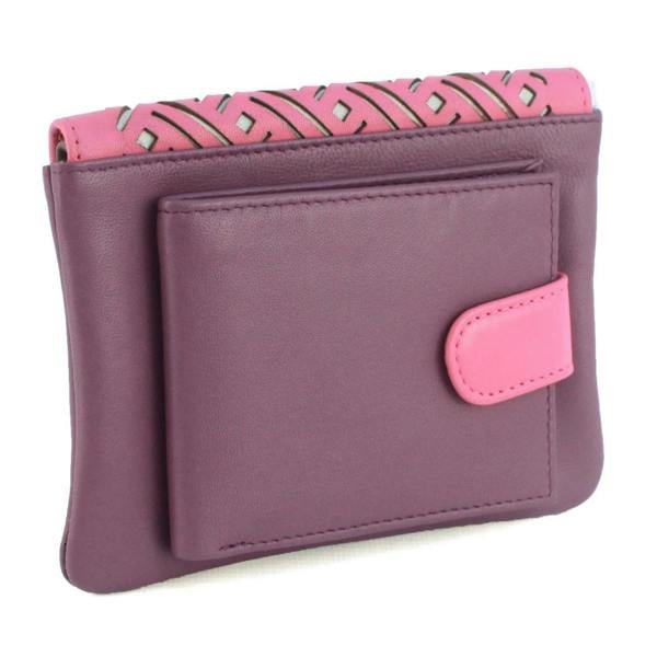 Eastern Counties Leather Womens/Ladies Luna Leather Purse - Grape/Rose - 