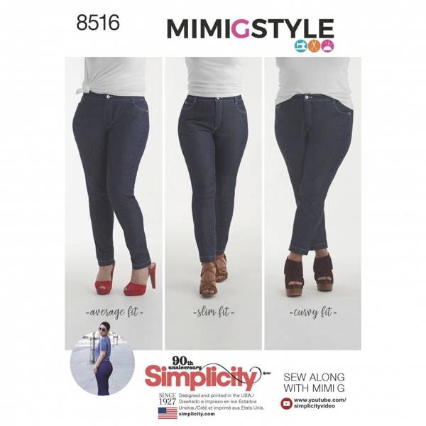 Simplicity Sewing Pattern 8516, Trousers for Women, H5 (6-8-10-12-14) - Intermediate