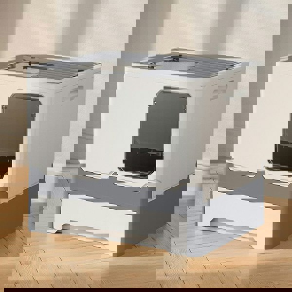 Anti Splash Enclosed Cat Litter Box Living and Home